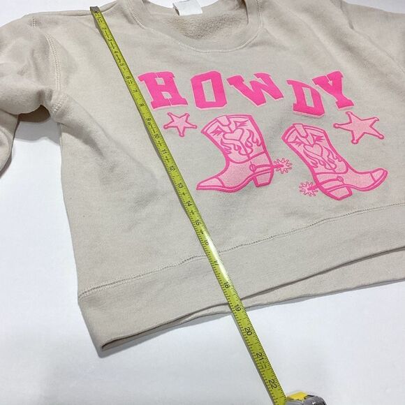 Relaxx Sweatshirt Howdy Western Theme Crop Pullover L - Picture 11 of 11